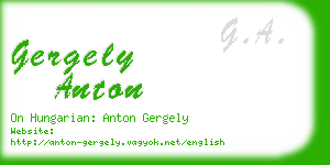 gergely anton business card